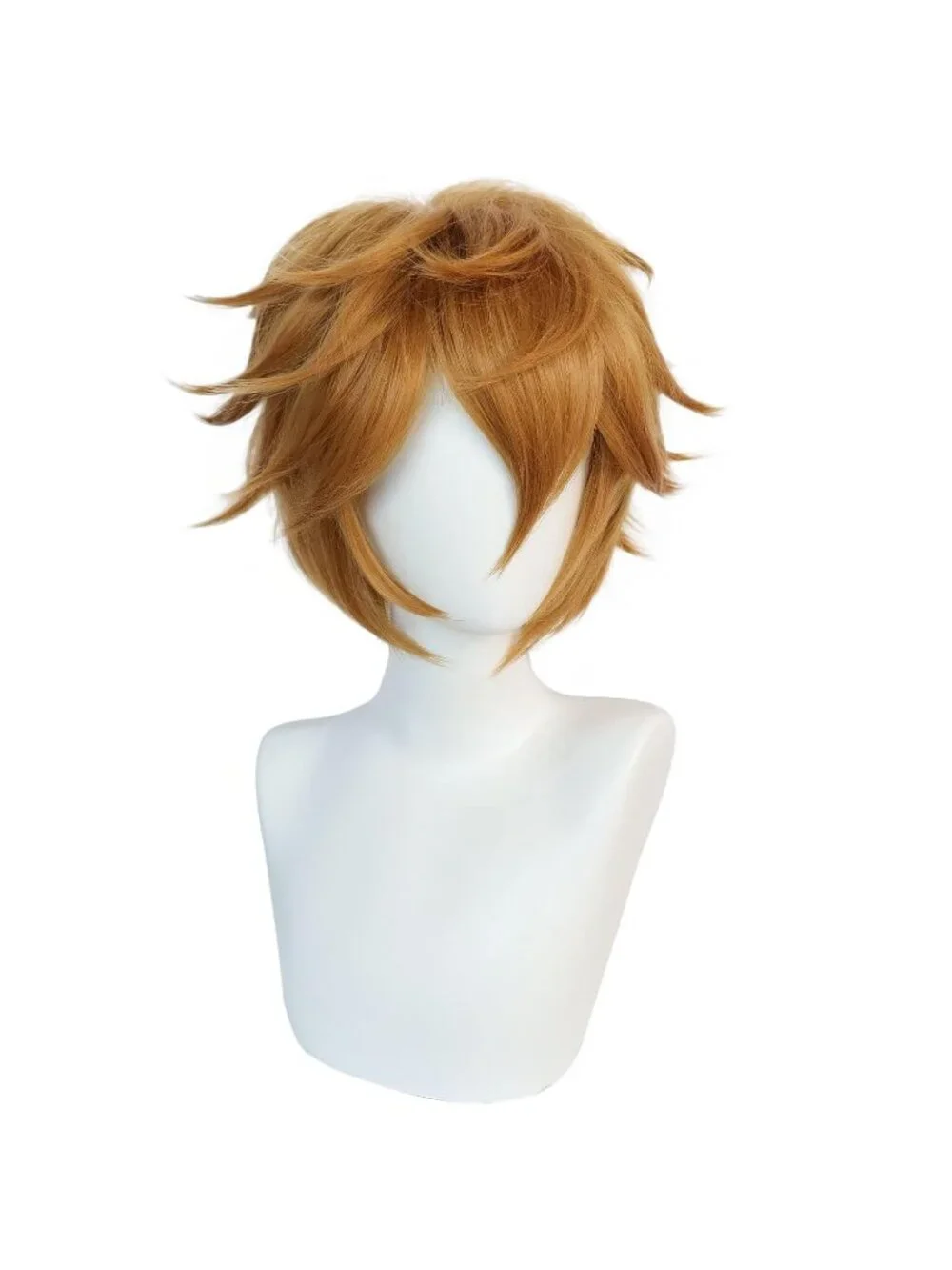 Men's Light Brown Synthetic Fiber Short Blonde Golden Cosplay Modern Wigs